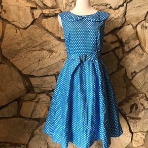 50s Style XL L Swing Retro Polka Dot Dress